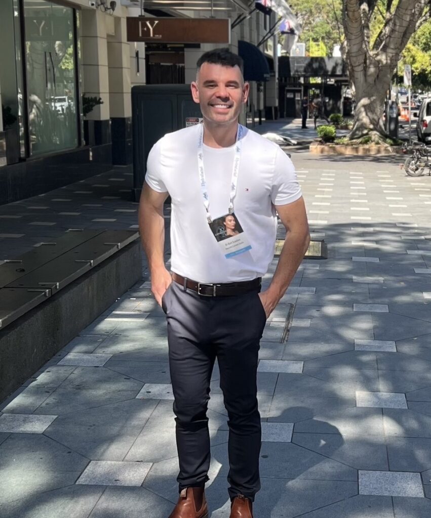 Dr. Bart Scanlon standing outside conference